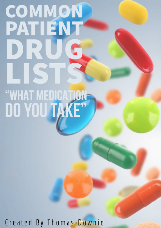 COMMON PATIENT DRUGS LISTS - A6 Pocketsize